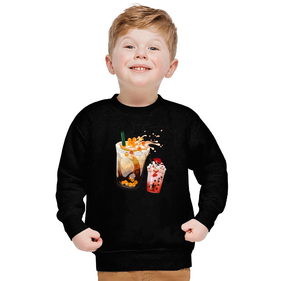 Bubbles Tapioca Milk Tea with Boba Beads Sweatshirts