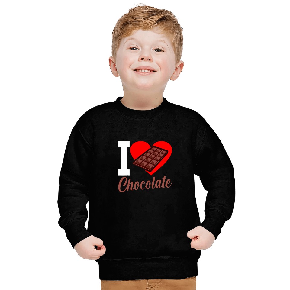 I Love Chocolate Funny Chocolates Lover Eater Graphic Sweatshirts