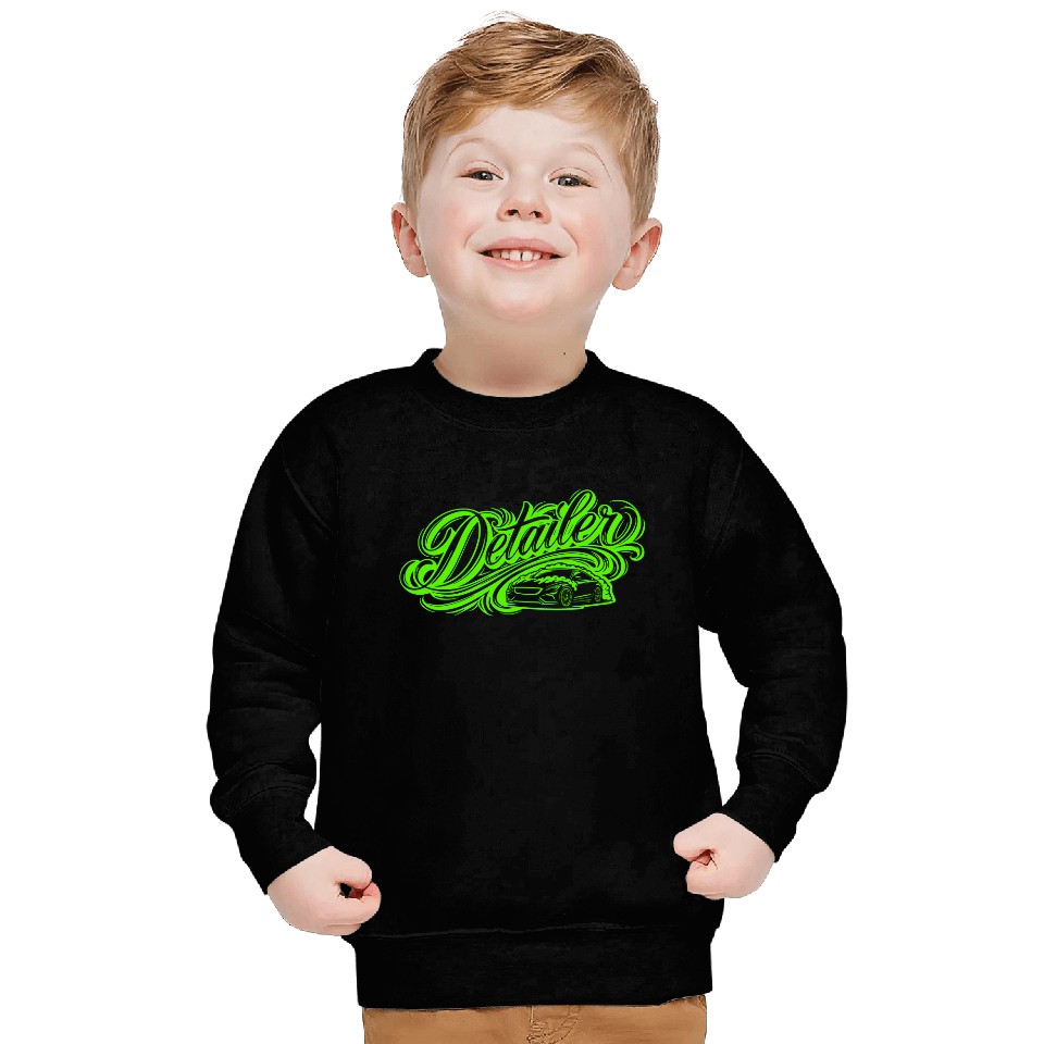 Detailer Tattoo Script Graphic Tee Sweatshirts