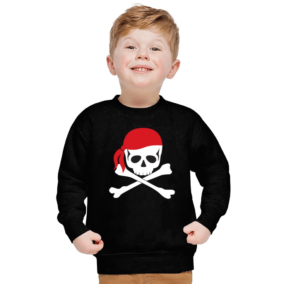White Skull & Crossbones Sweatshirts