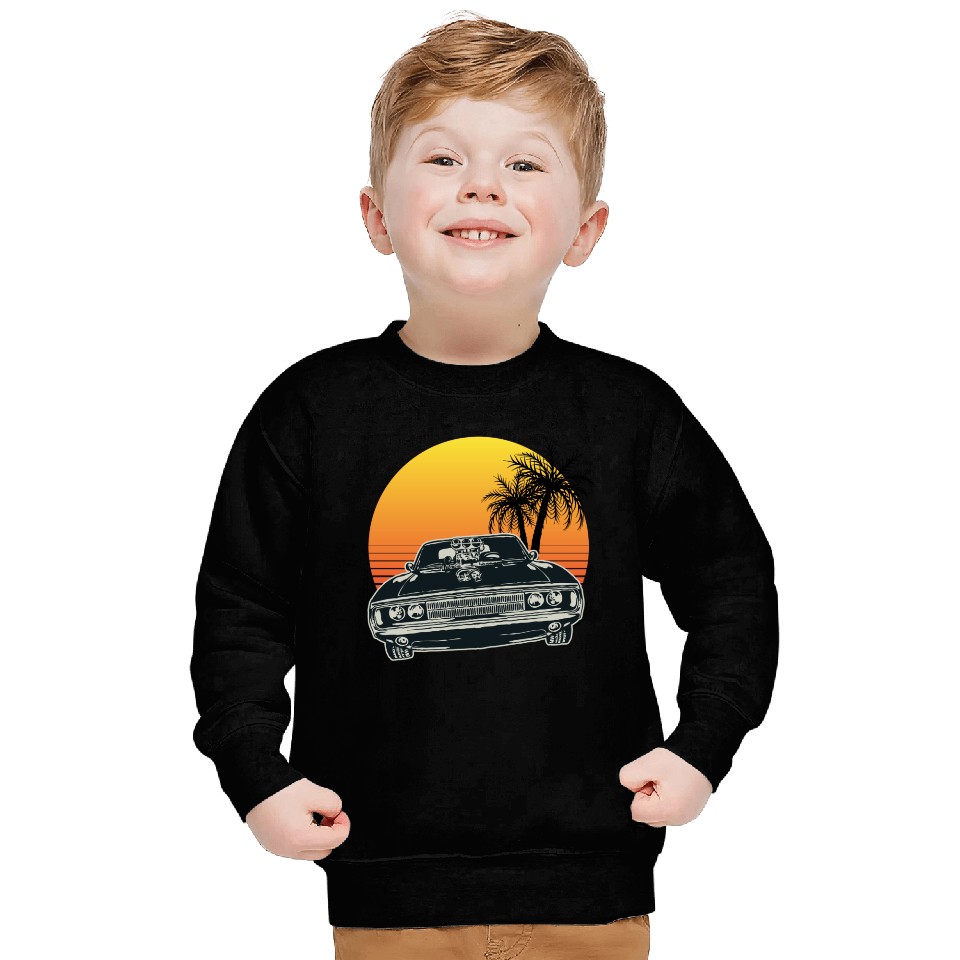 Muscle Car Sunset Sweatshirts