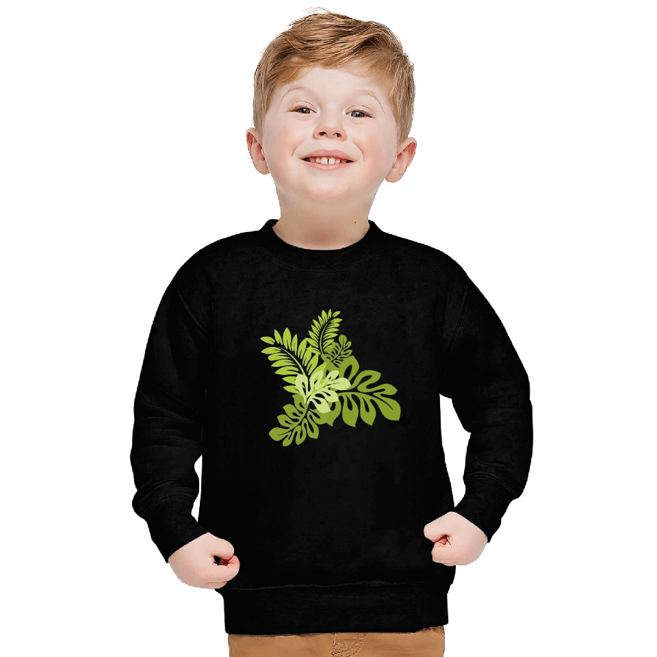 Hibiscus Garden Leaves Sweatshirts