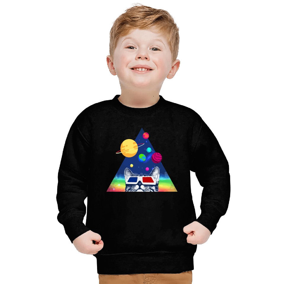 3D Space Cat Sweatshirts