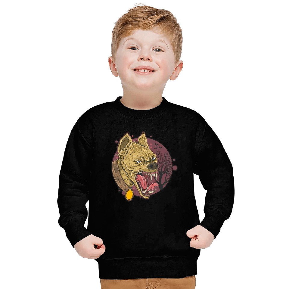 wild hyena angry face head Sweatshirts