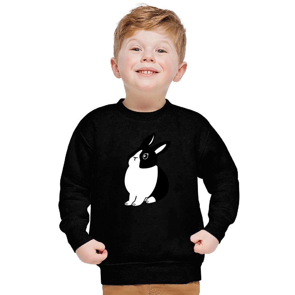 Black And White Dutch Rabbit Sweatshirts