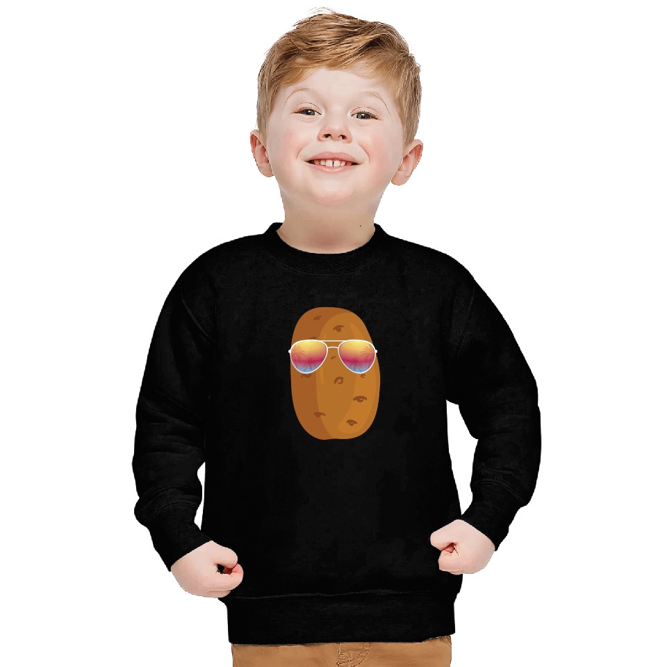 Potato With Sunglasses Sweatshirts