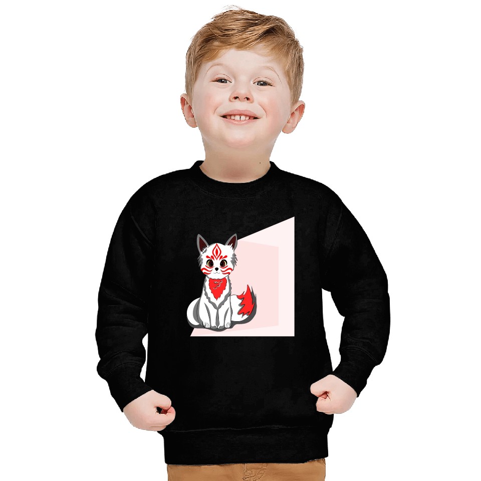 Red Kitsune Fox Sweatshirts