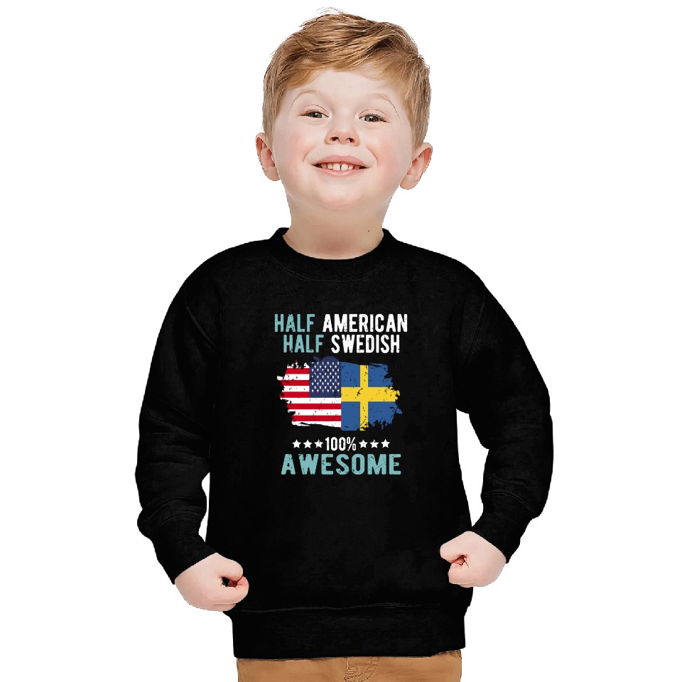 Half American Half swedish Sweatshirts