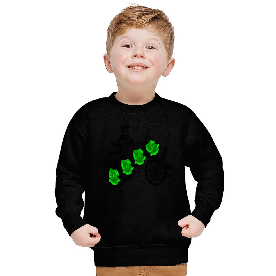 Green roses Steam machine Sweatshirts