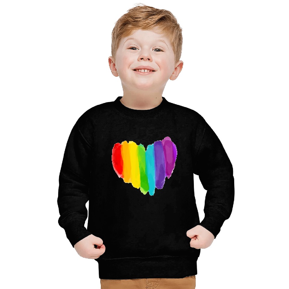 Pride Rainbow Heart Sweatshirts