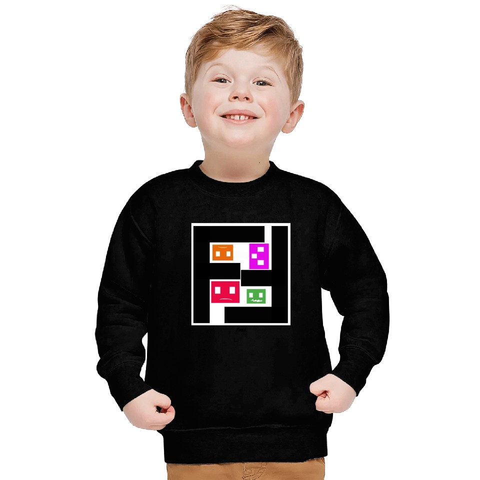 Geometric Cubes In Game - multi-sided cubes Sweatshirts