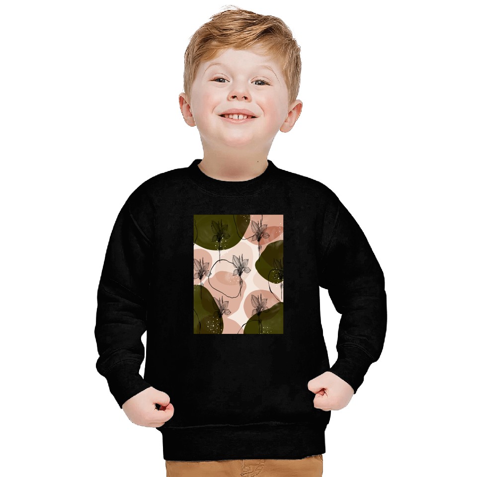 Summer Green Tropical flower Sweatshirts