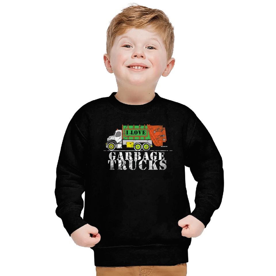 I Love Garbage Trucks Sweatshirts