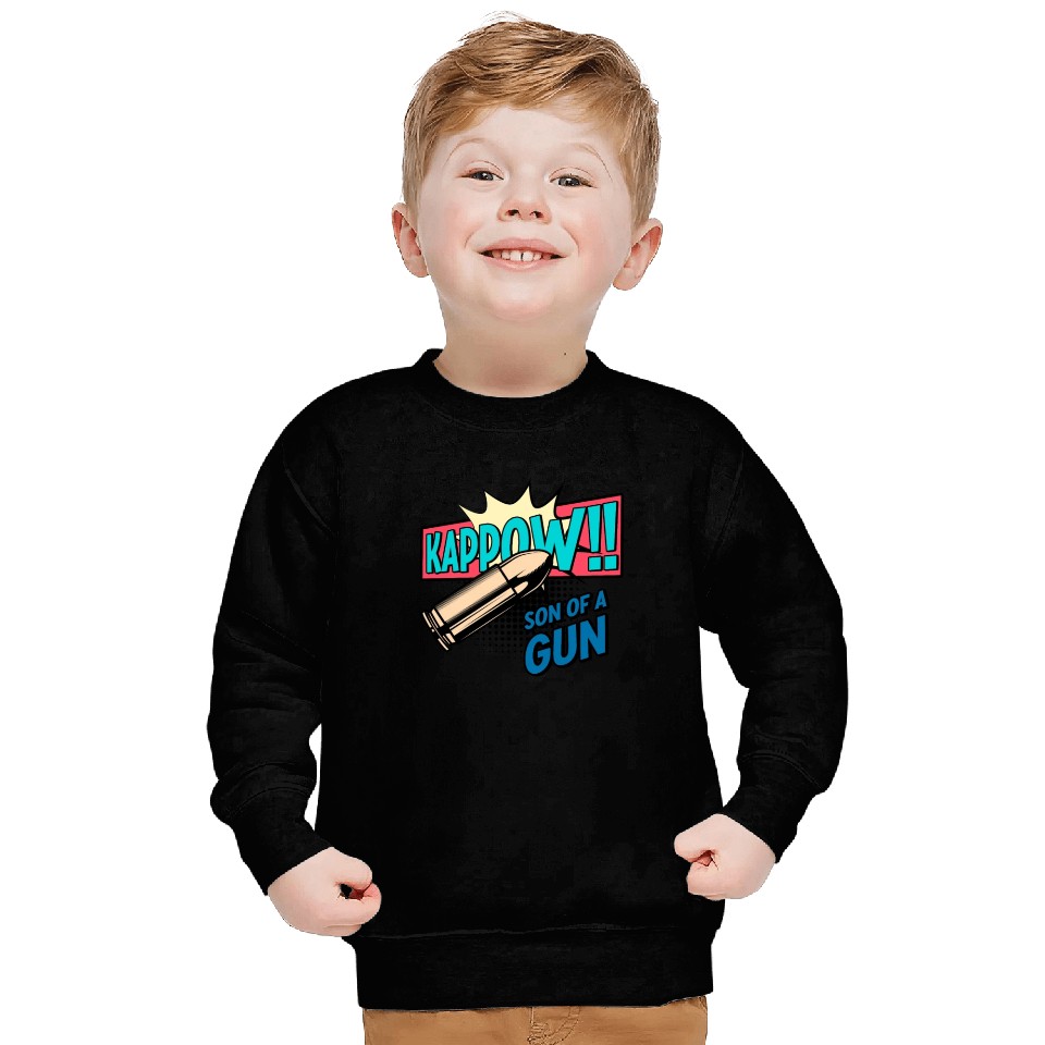 Kappow Bullets Gun Explosion Big bang Aesthetic Sweatshirts