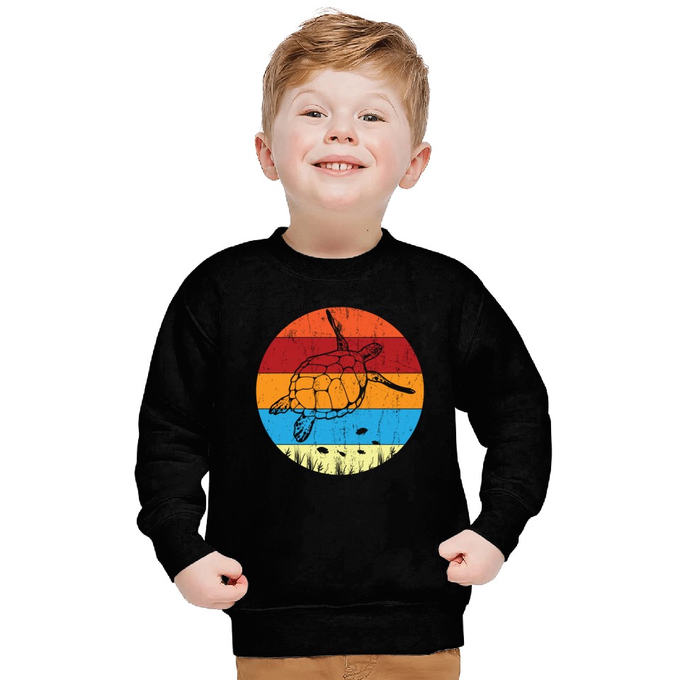 Retro Sea Turtle For Turtle Lover Sweatshirts