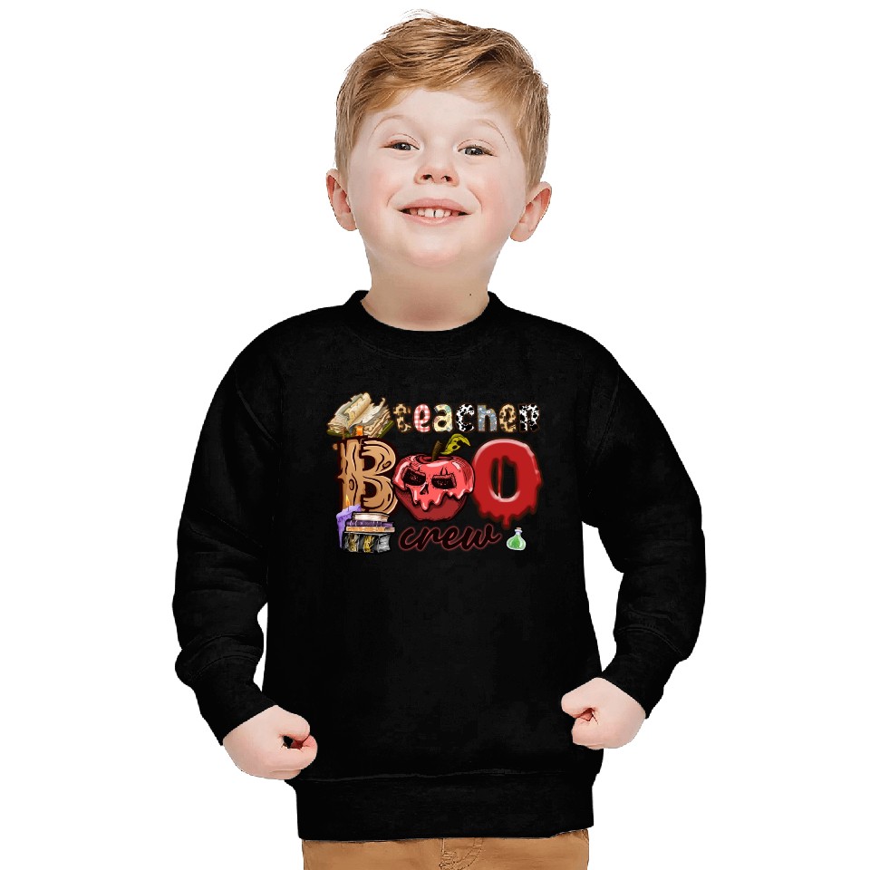 Funny Teacher Boo Crew Ghost Teacher Halloween Sweatshirts