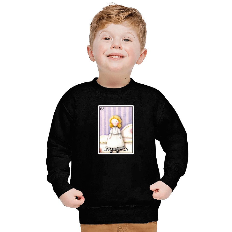 La Muneca The Doll Card Mexican Lottery Muneca Sweatshirts
