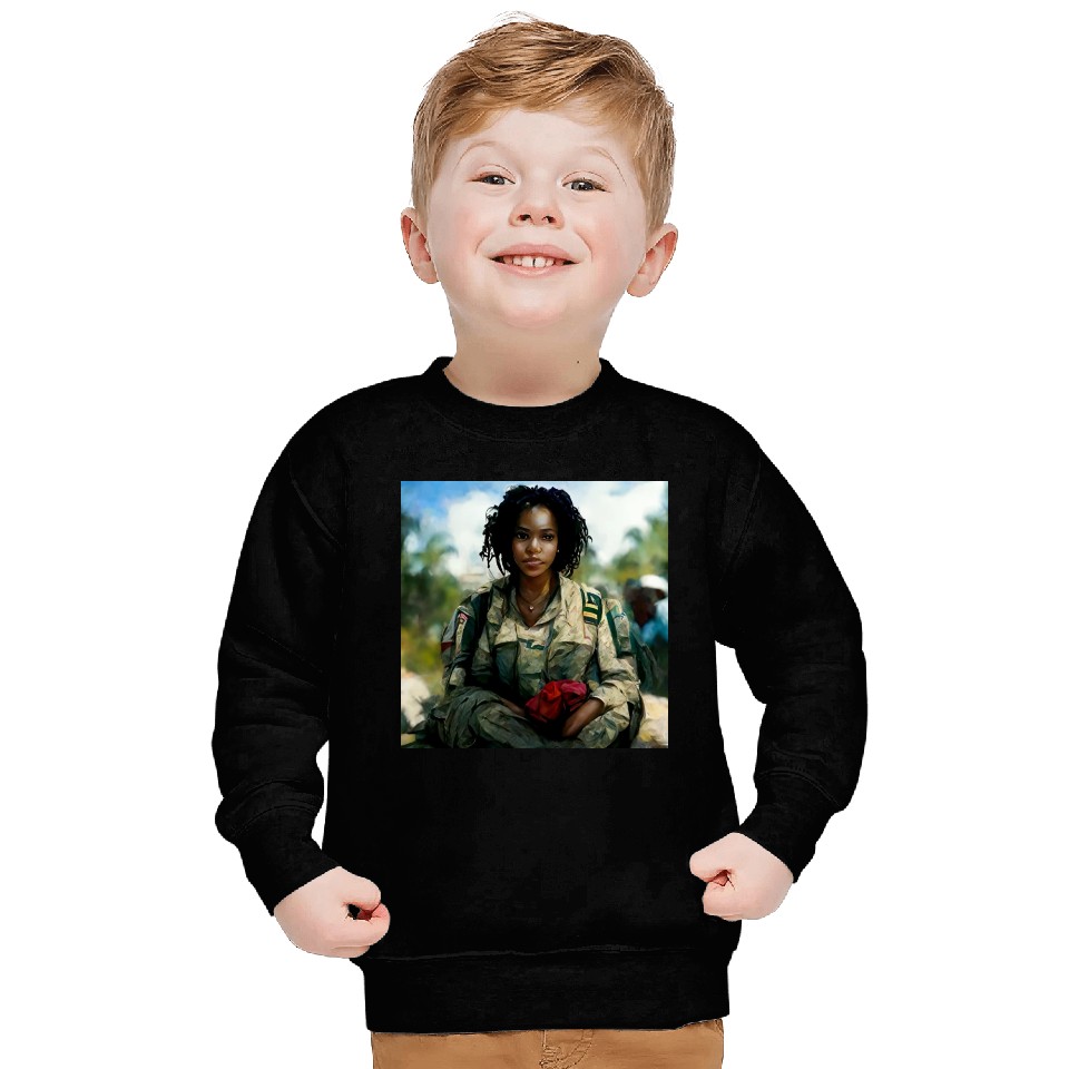 Beautiful US army combat medic painting Sweatshirts