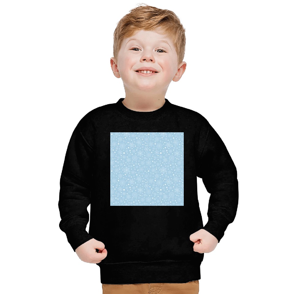 Light Blue Snowflakes Pattern Sweatshirts