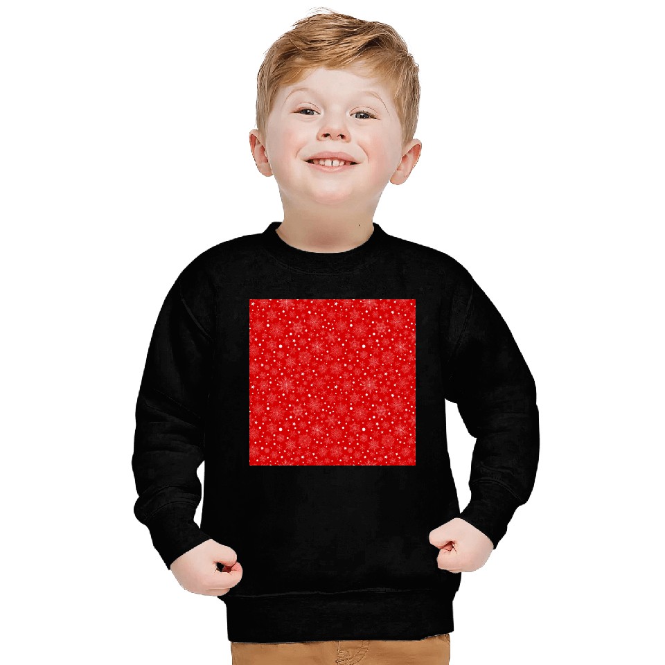 Red Snowflakes Pattern Sweatshirts