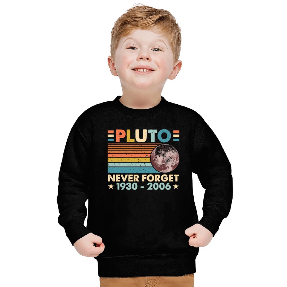 Pluto Never Forget Astronomy Space Science Nerd Sweatshirts