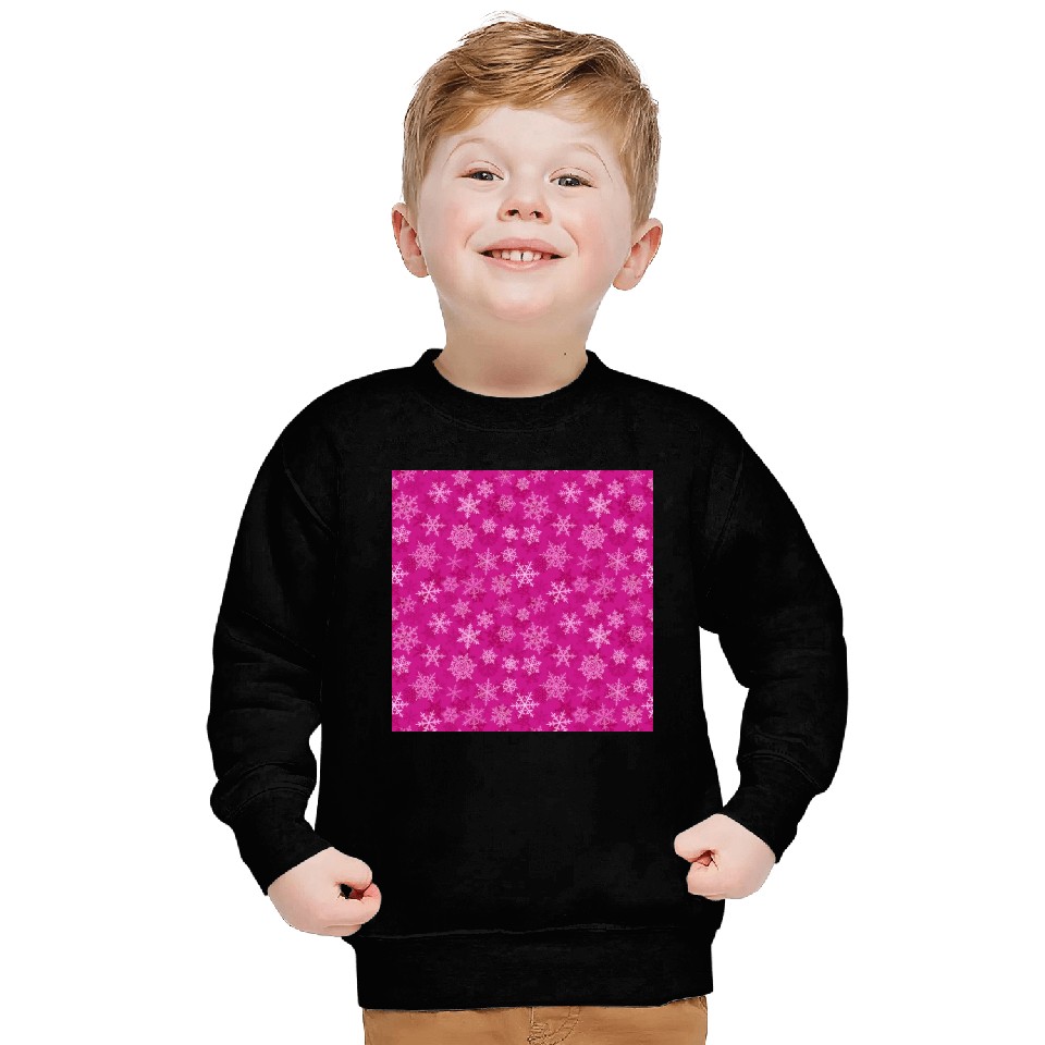 Pretty Pink Snowflakes Pattern Sweatshirts
