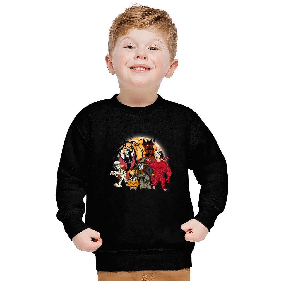 Great Dane Vampire Mummy Evil Witch Halloween Sweatshirts