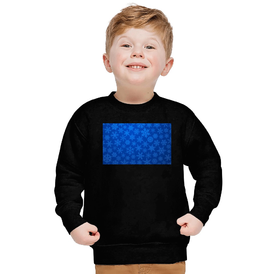 Blue Snowflakes Christmas Pattern Sweatshirts