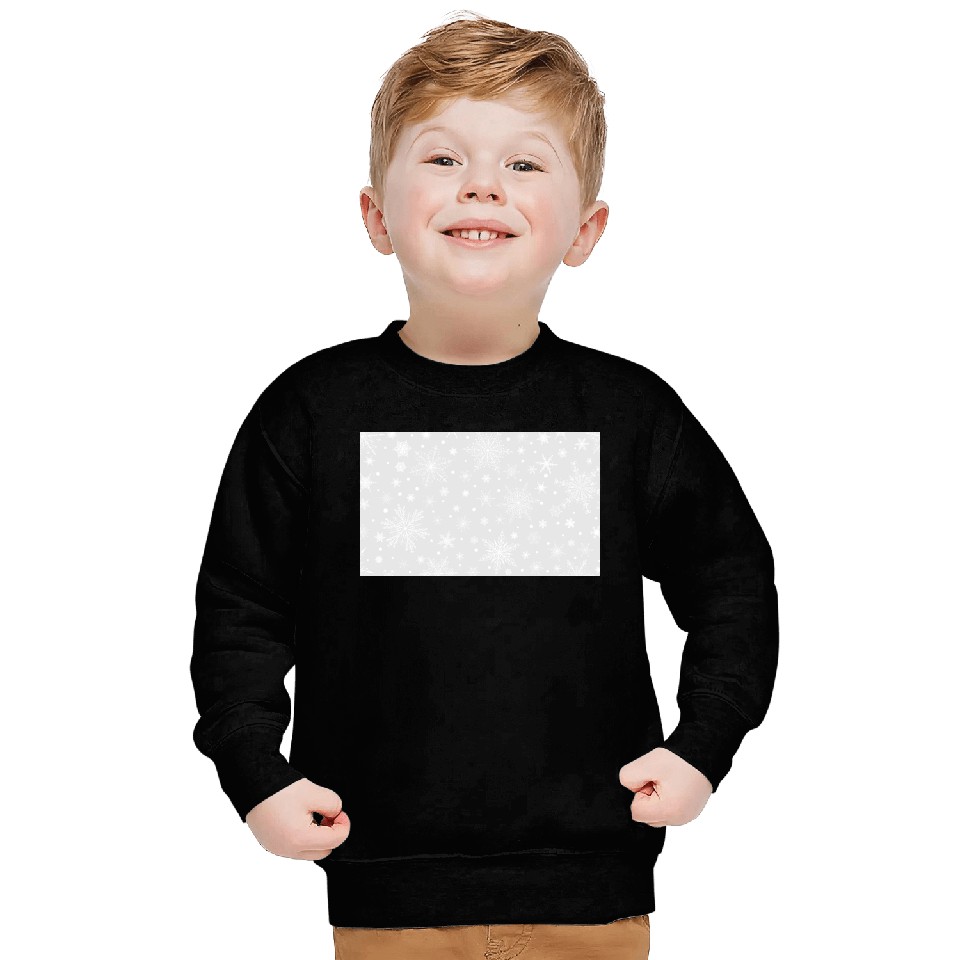 Snowflakes Pattern Grey White Sweatshirts