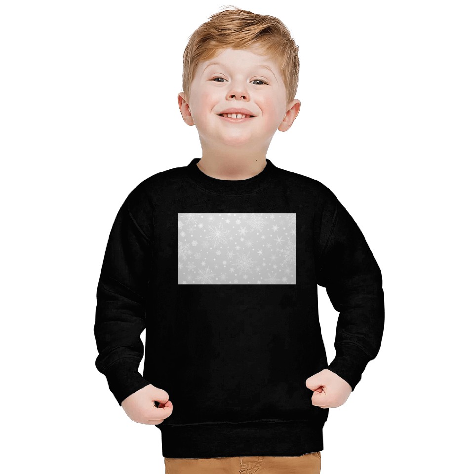 Christmas Snowflakes Grey Pattern Sweatshirts