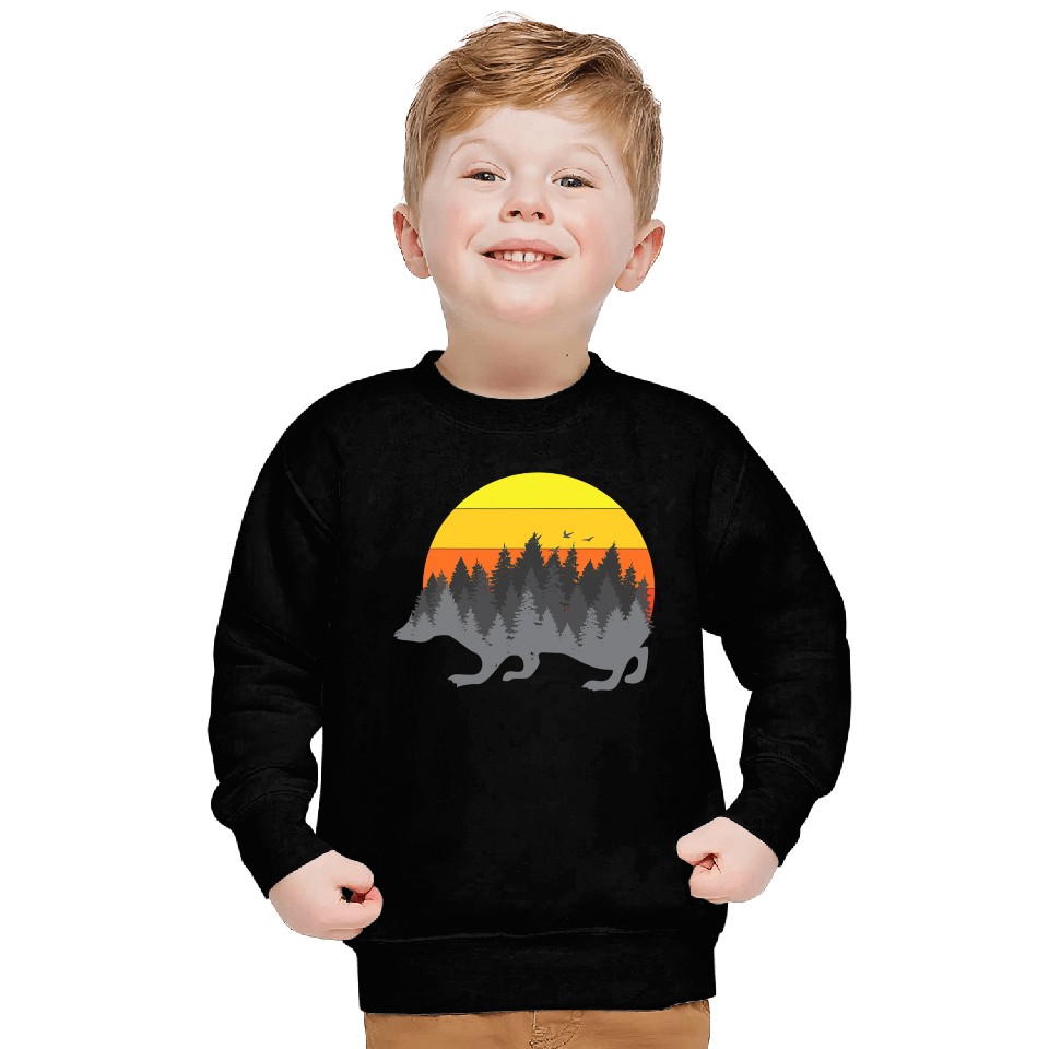 Nature Sunset Hedgehog Sweatshirts