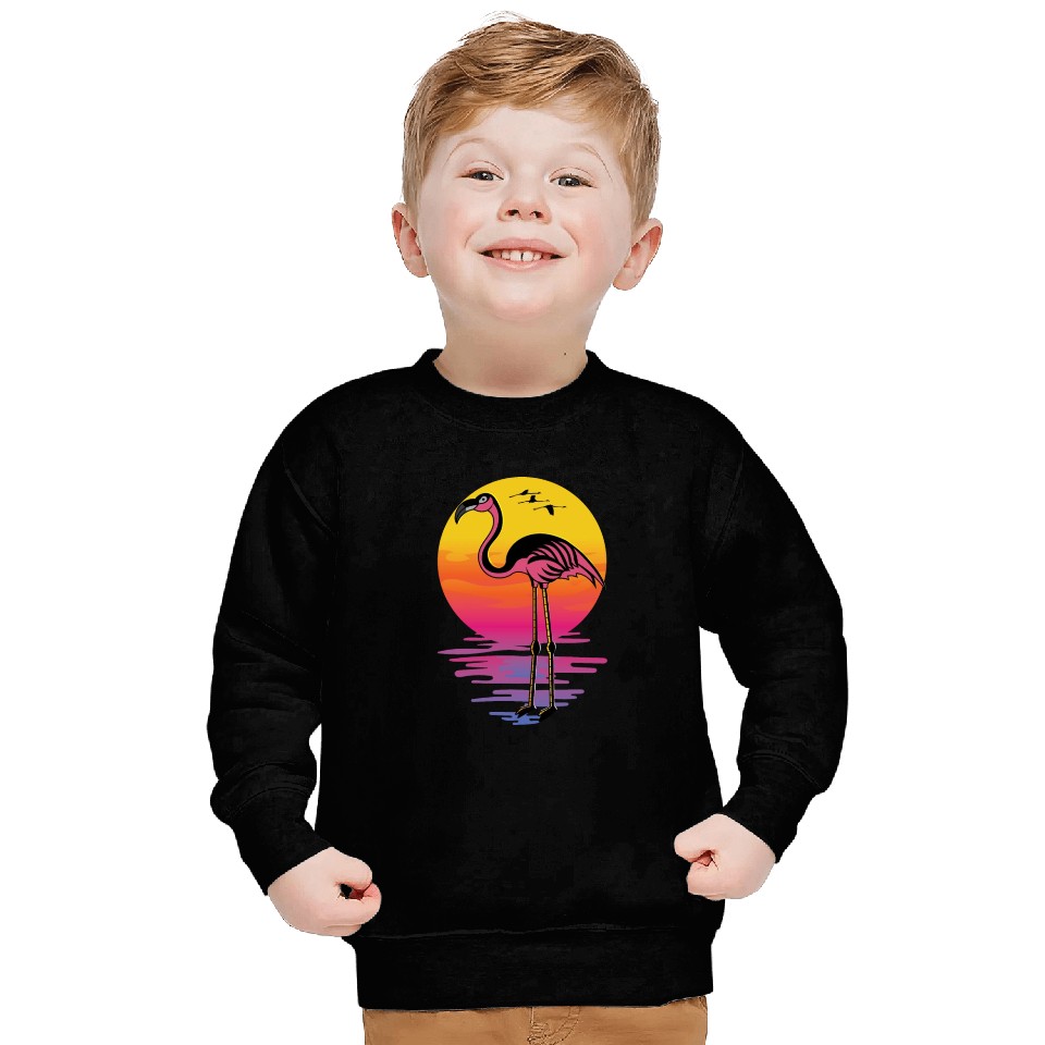 Flamingo Sunset Beach Lover Gift Sweatshirts