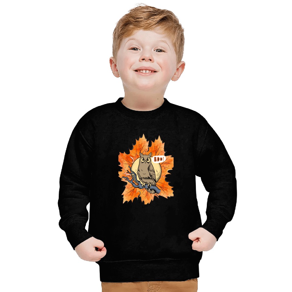 fall halloween Sweatshirts cute owl