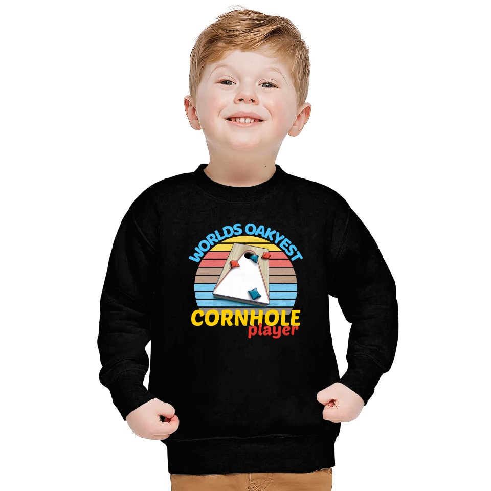 worlds oakyest cornhole player two Sweatshirts