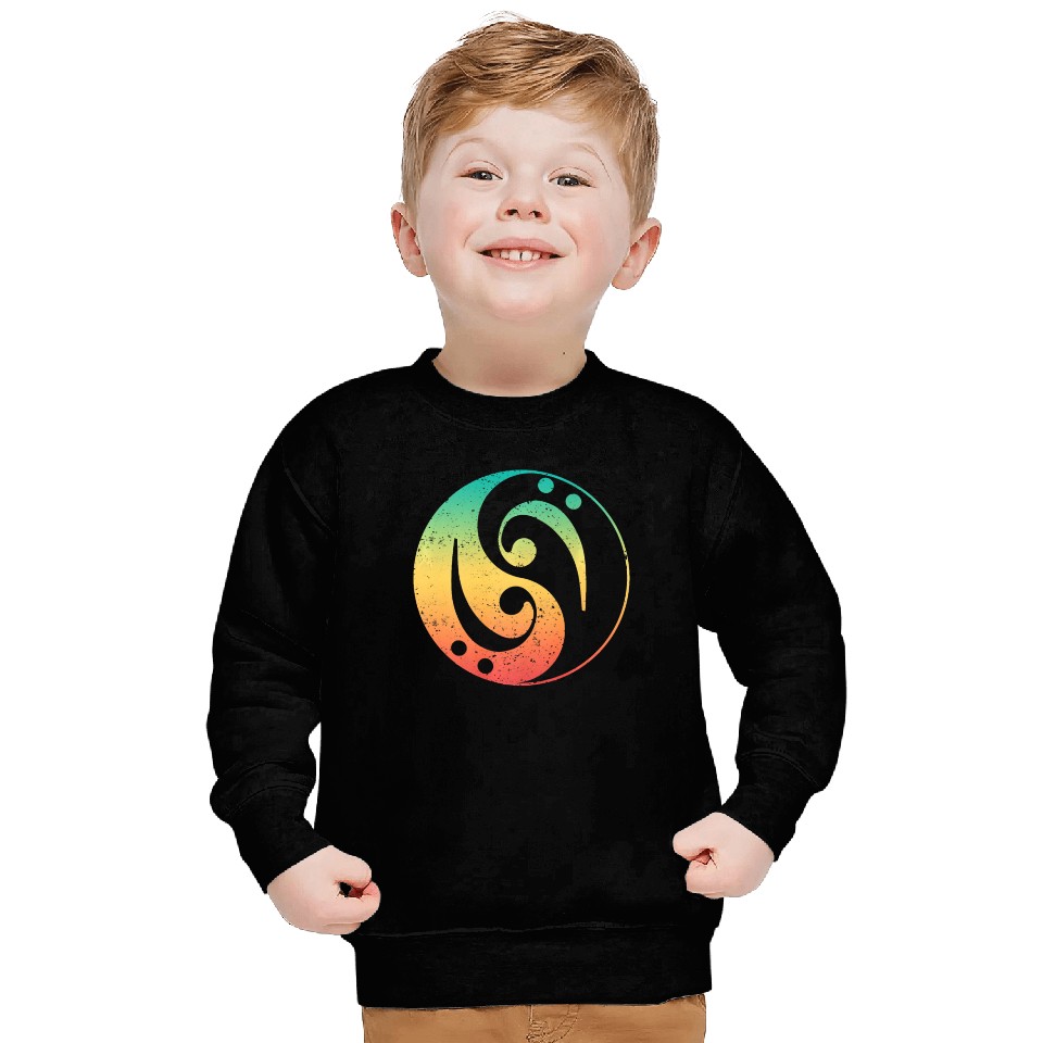 Ying Yang Bass Guitar Player Sweatshirts