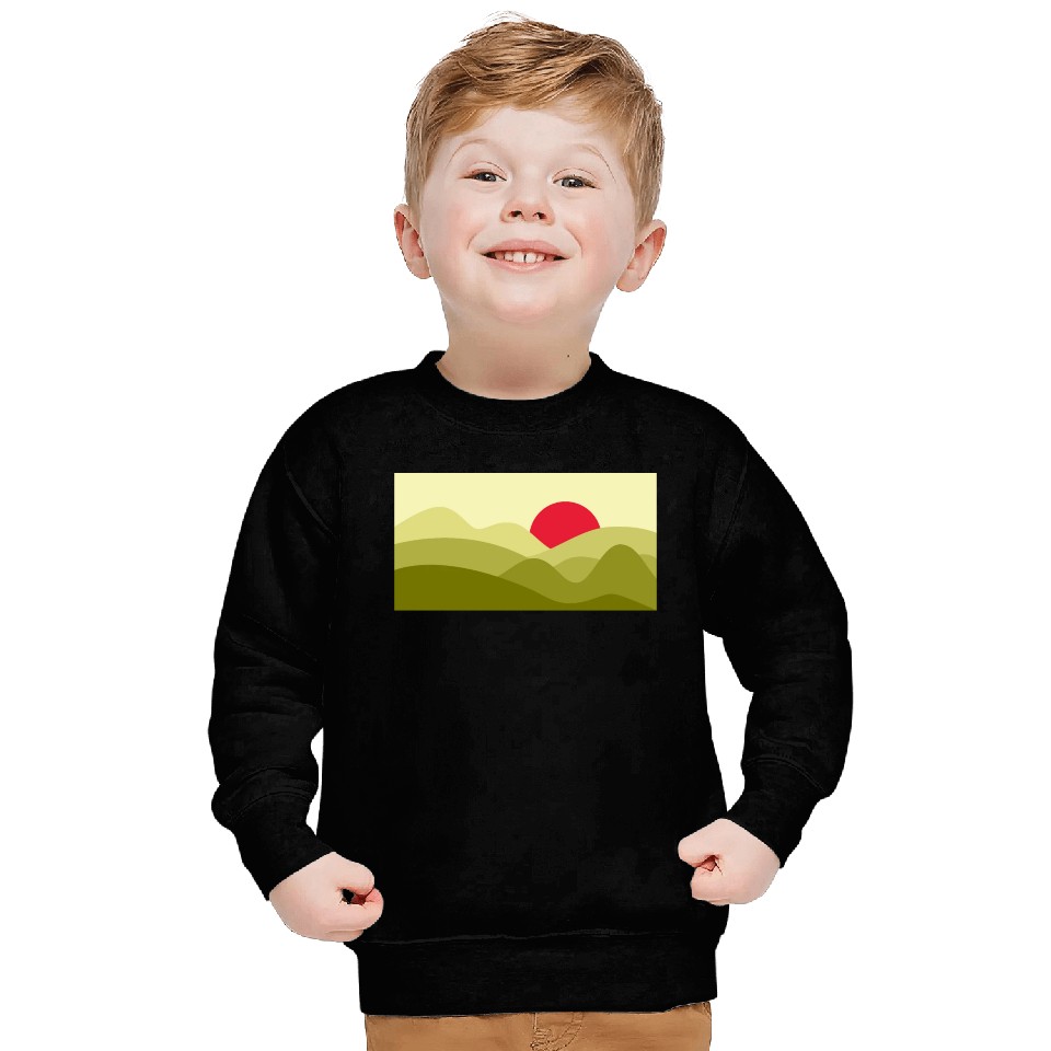 Minimalist Sun Lime Green Sweatshirts