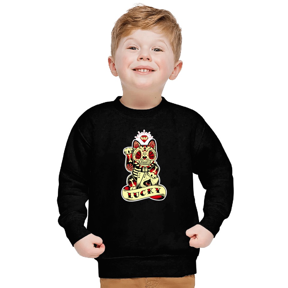 lucky cat Skull Candy Sweatshirts