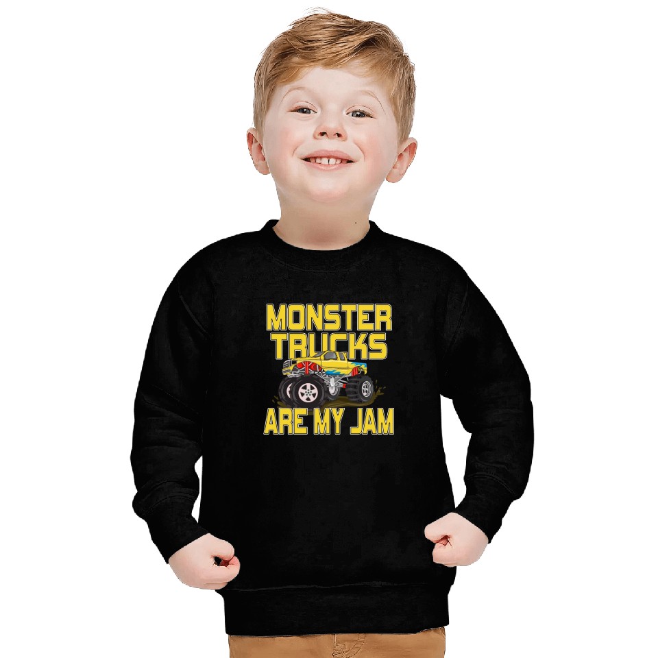 Monster Trucks Are My Jam Vintage Retro Sweatshirts