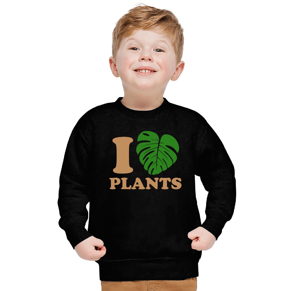 I Love Plants - Green Leaf Sweatshirts
