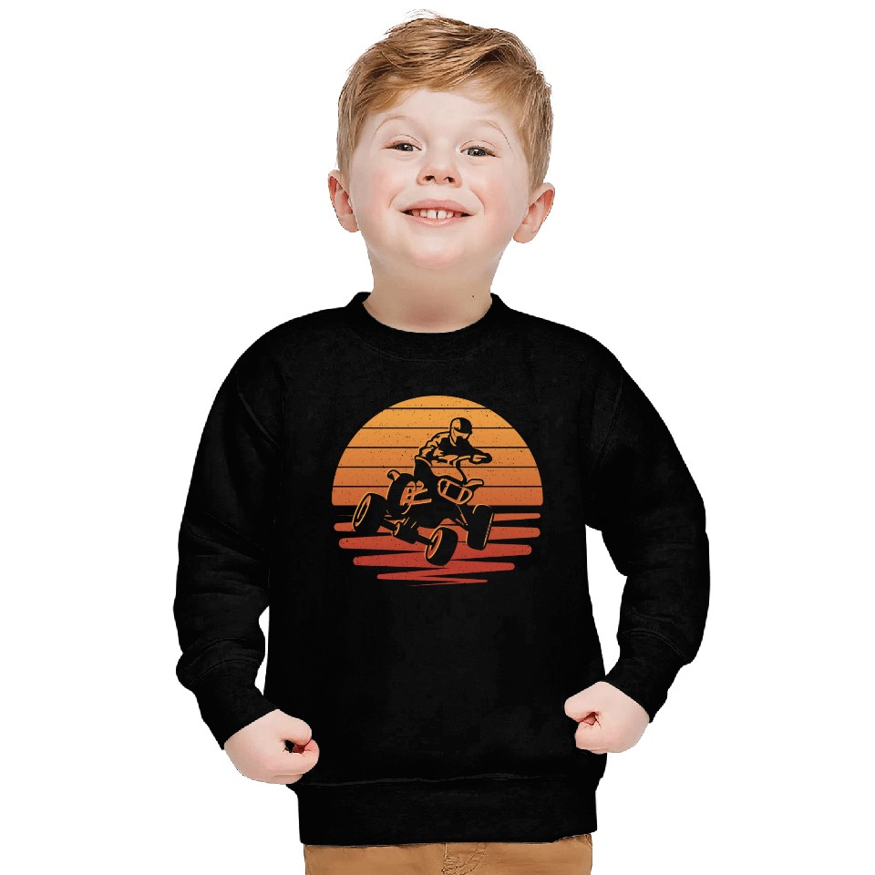 ATV Biker Retro Motocross 4 wheeler Quad Sweatshirts