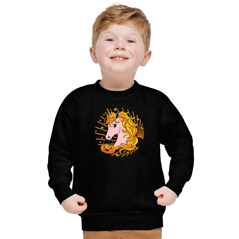 Halloween Sweatshirts, Cute Candy Corn Unicorn Candy