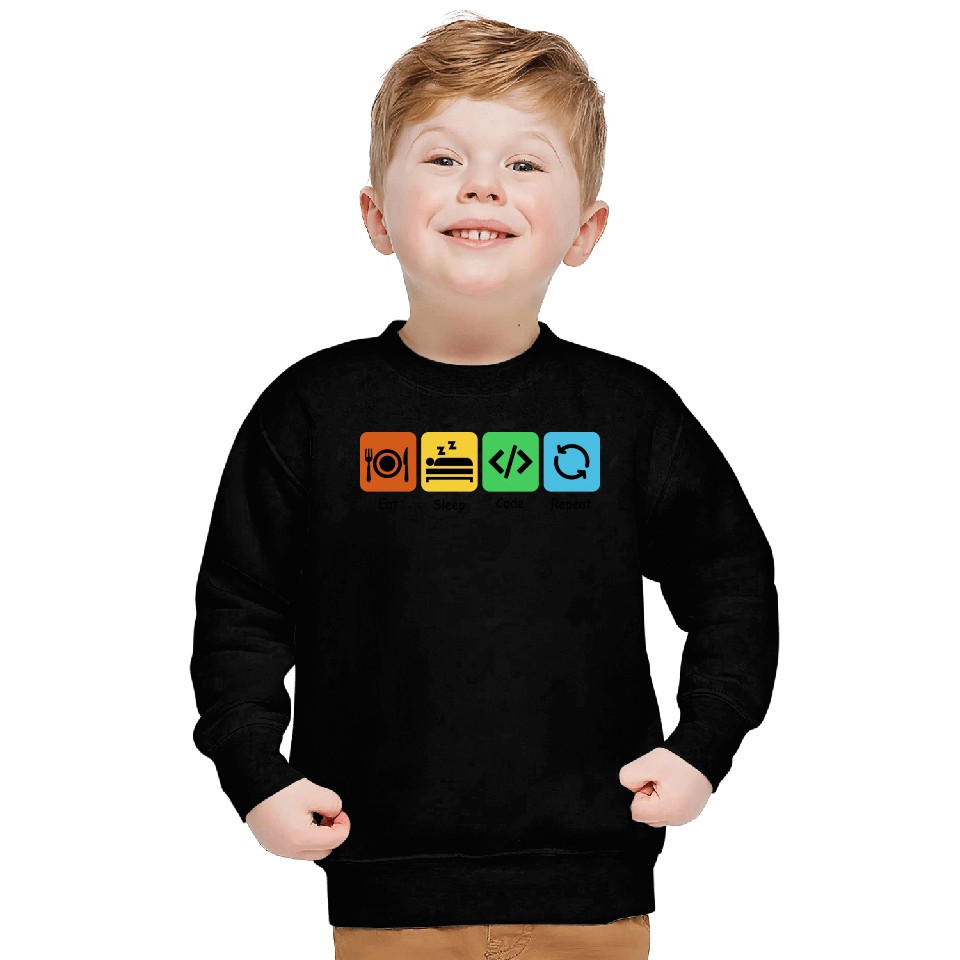 Eat, Sleep, Code, Repeat | Software Engineer Sweatshirts