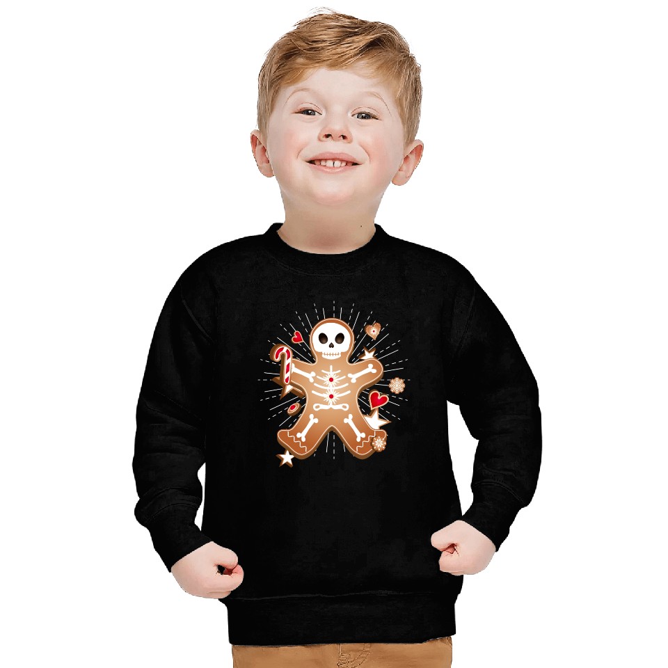 Gingerbread man Sugar Skull decor for Christmas Sweatshirts