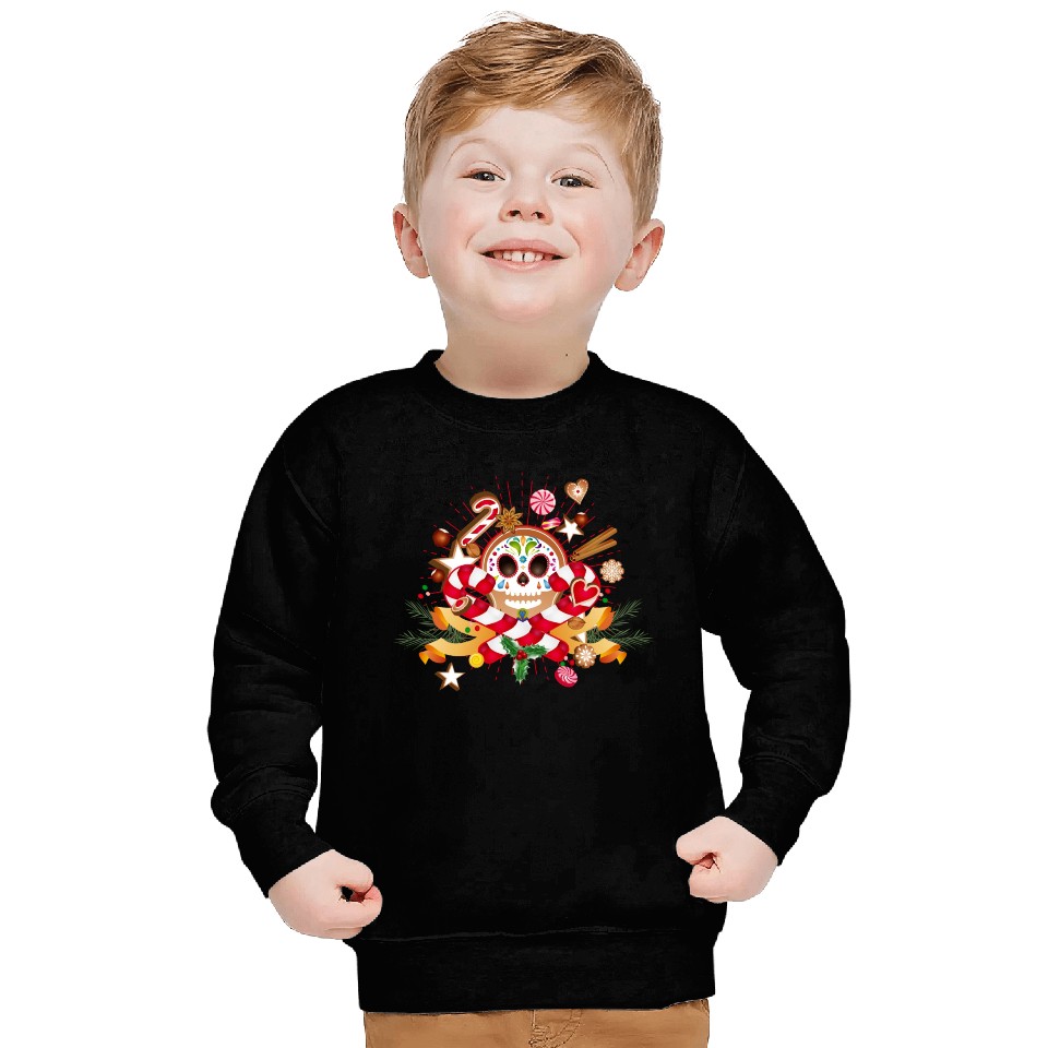 Gingerbread man Sugar Skull decor for Christmas Sweatshirts