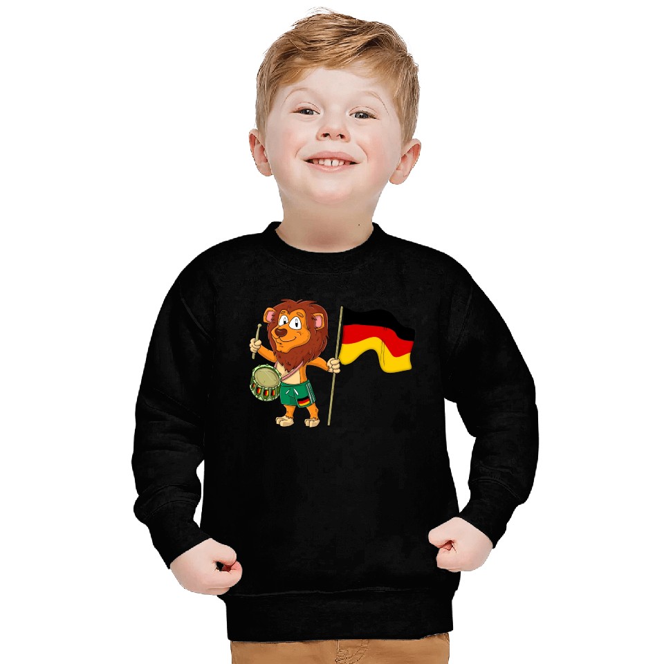 Lion with the Germany flag Sweatshirts