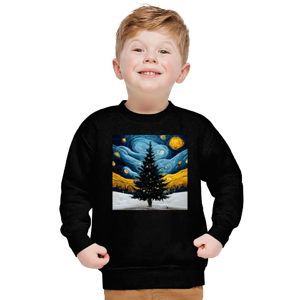 Van Gogh Design Christmas Sweatshirts