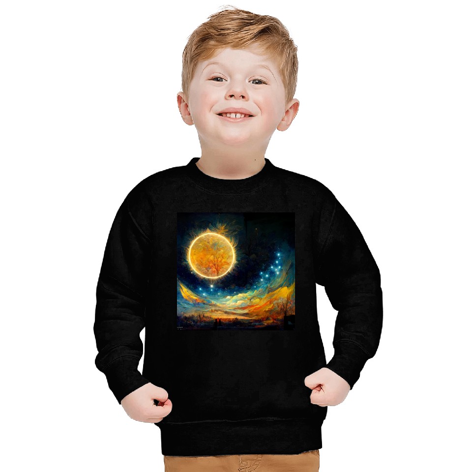 Full moon and Sun Sweatshirts