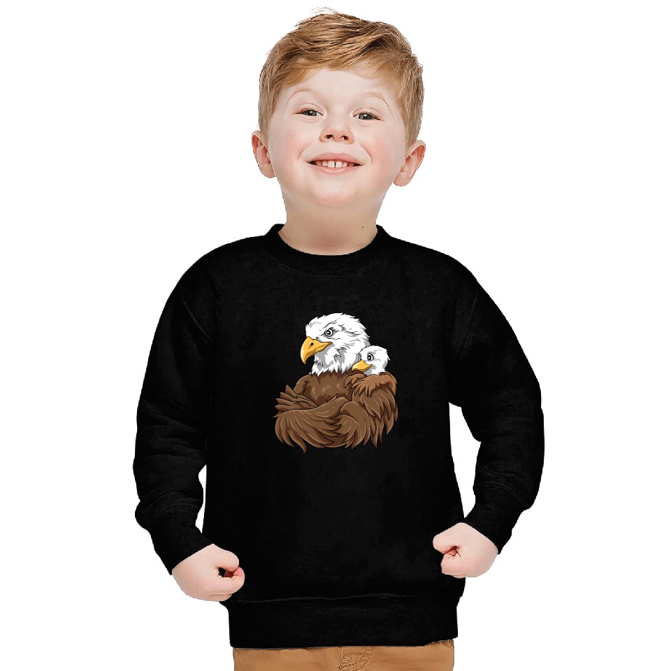 Strong Eagle with Eagle Kid for a Eagle lovers Sweatshirts
