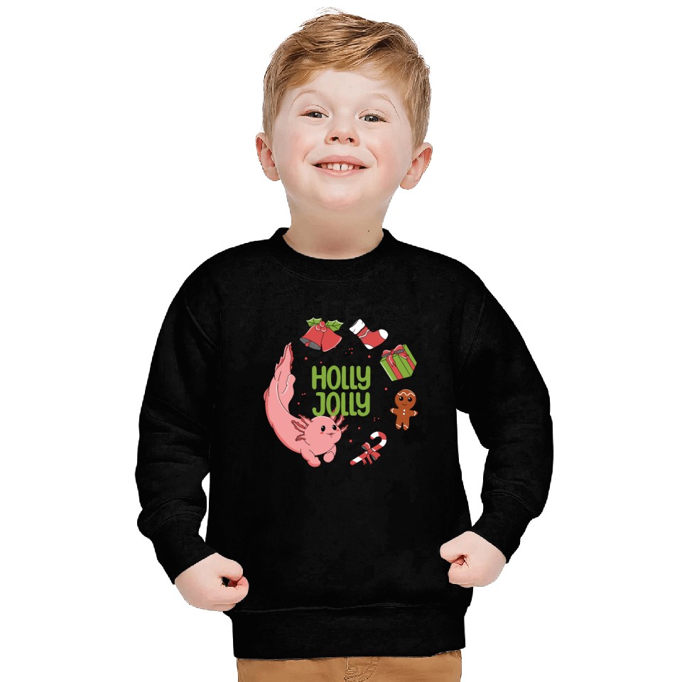 Holly Jolly Axolotl Sweatshirts