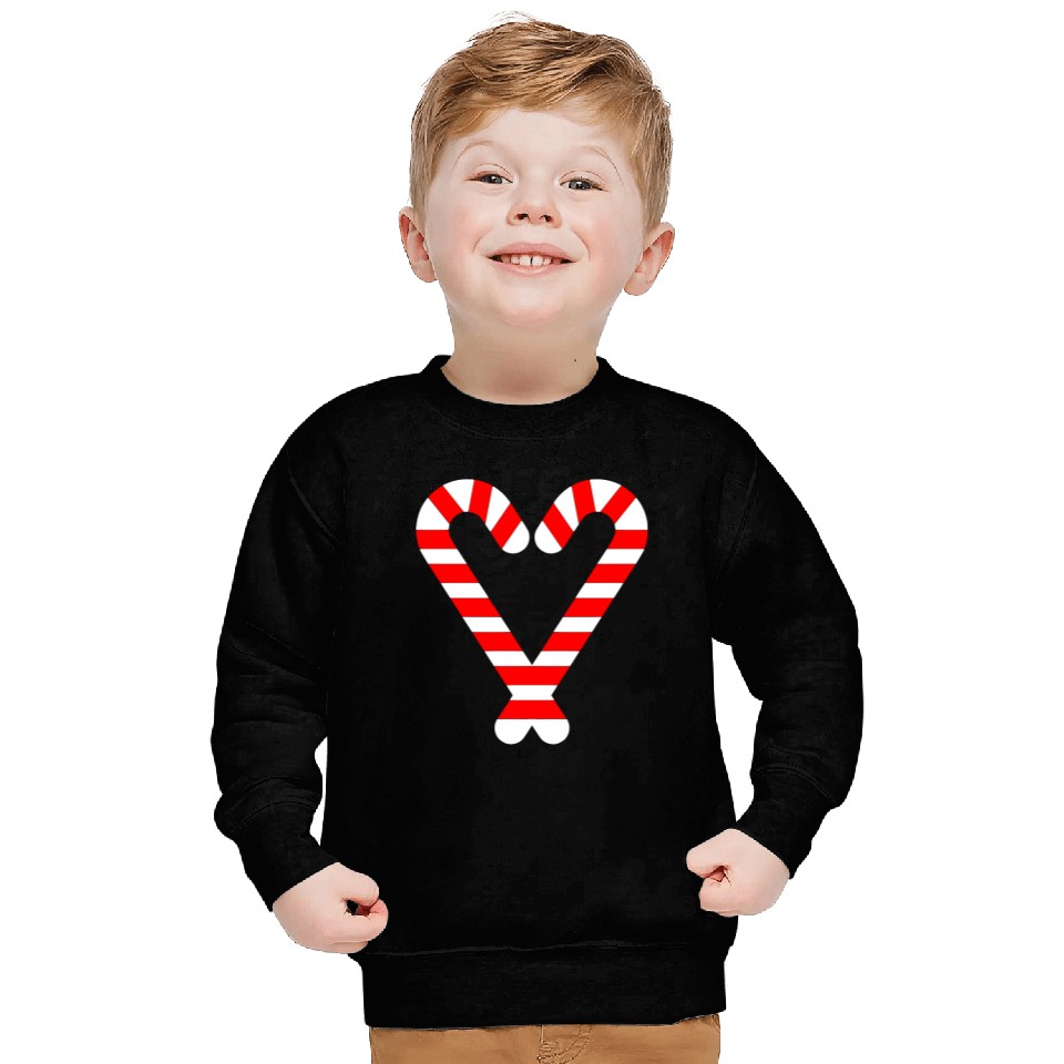 Candy Canes Heart Hearts Christmas Winter Sweatshirts
